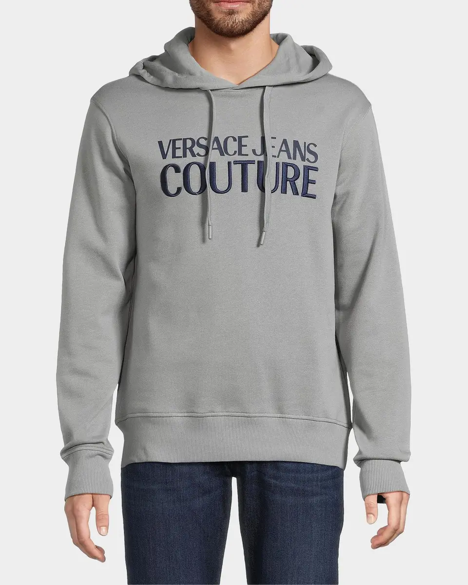 Versace Jeans Couture Logo Cotton Hoodie | Thumbnail 4