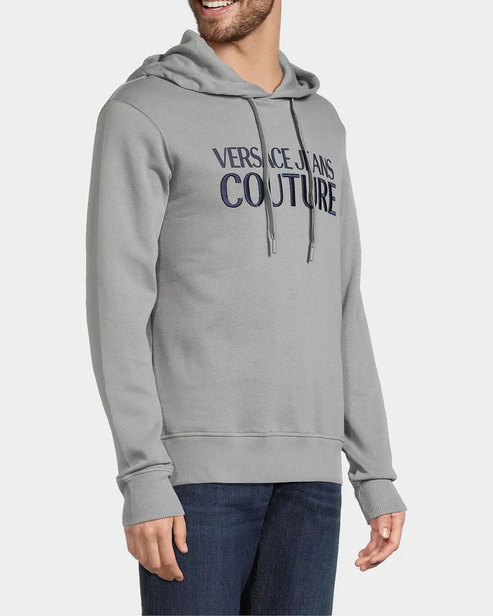 Versace Jeans Couture Logo Cotton Hoodie | Thumbnail 6