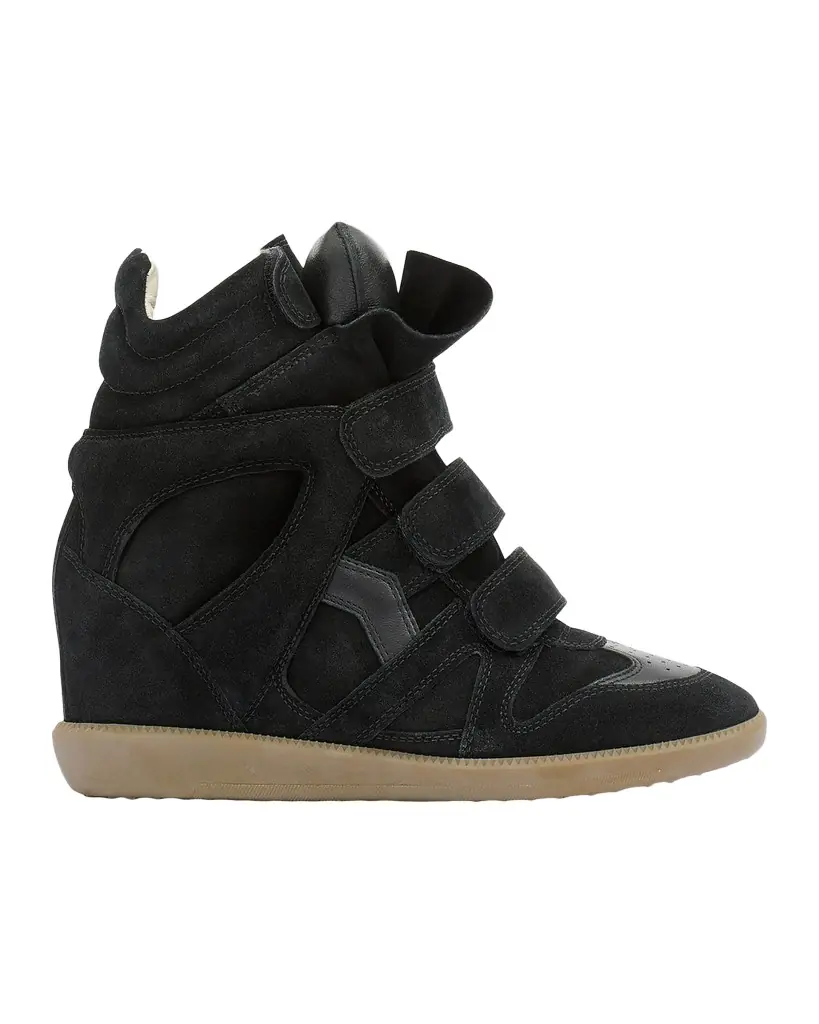 Isabel Marant Bekett Leather & Suede High-Top Platform Sneakers | Image 1 Isabel Marant Bekett Leather & Suede High-Top Platform Sneakers | Image 1