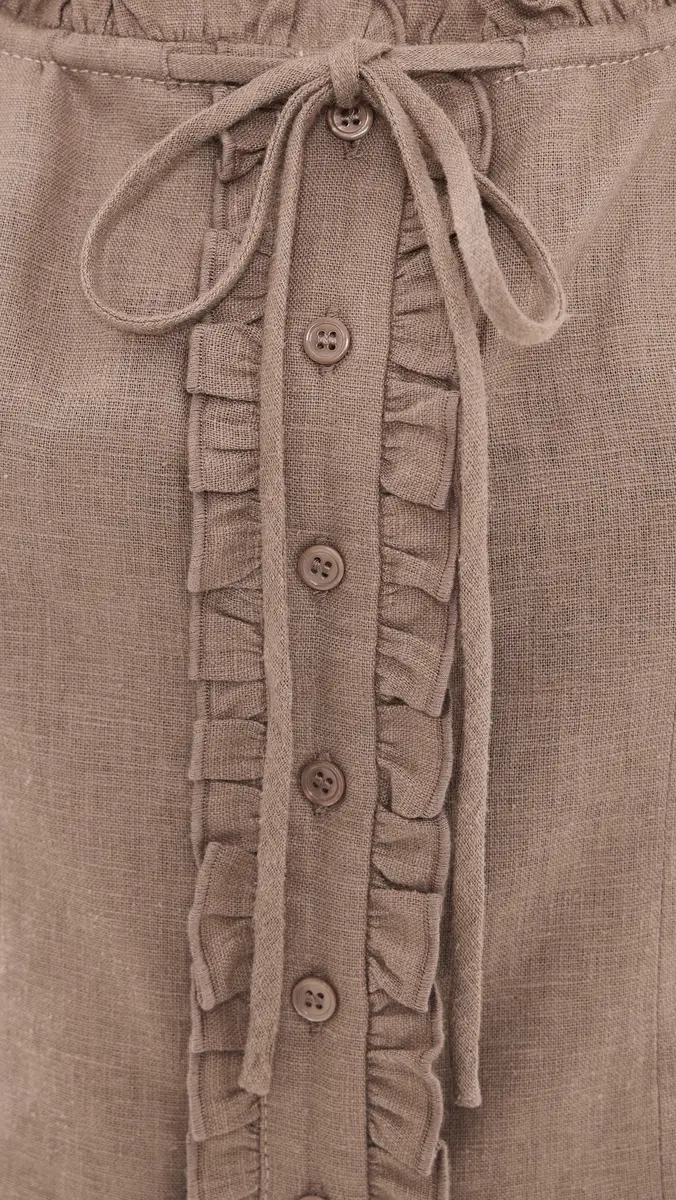 Le Jean Linen Ruffle Cami | Thumbnail 6 Le Jean Linen Ruffle Cami | Thumbnail 6