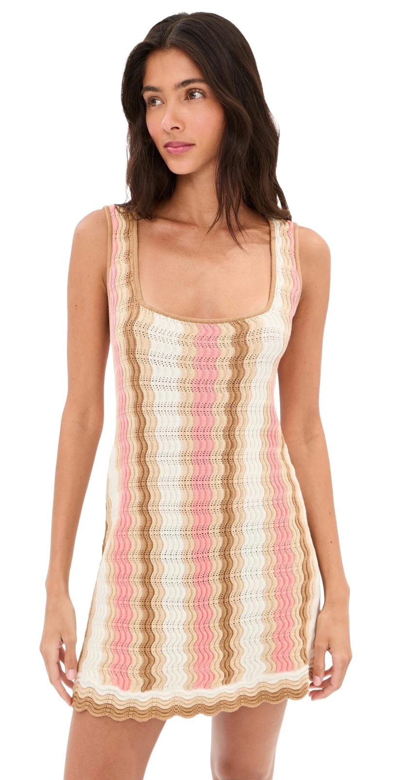Nadia Wavy Stripe Mini Dress