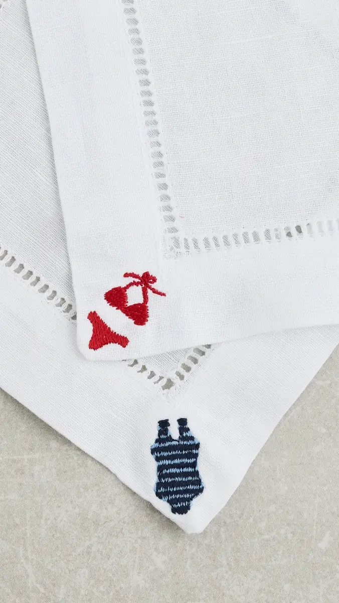 Abbode Beach Icons Cocktail Napkin | Thumbnail 3