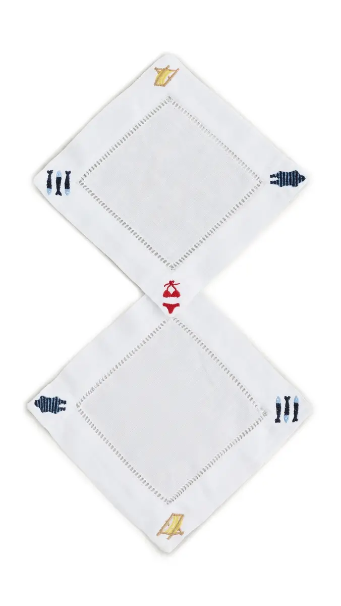 Abbode Beach Icons Cocktail Napkin | Thumbnail 5