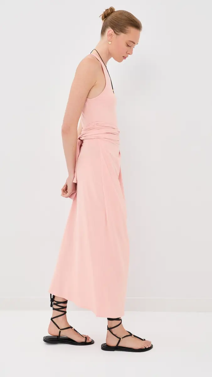 Another Tomorrow Sarong Tie Dress | Thumbnail 4 Another Tomorrow Sarong Tie Dress | Thumbnail 4