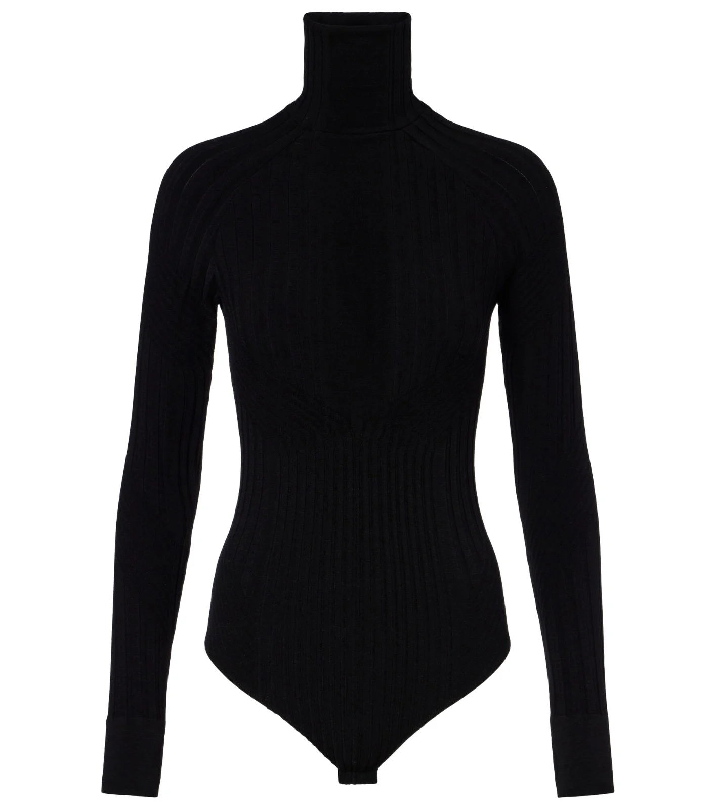 Turtleneck wool-blend jersey bodysuit Turtleneck wool-blend jersey bodysuit