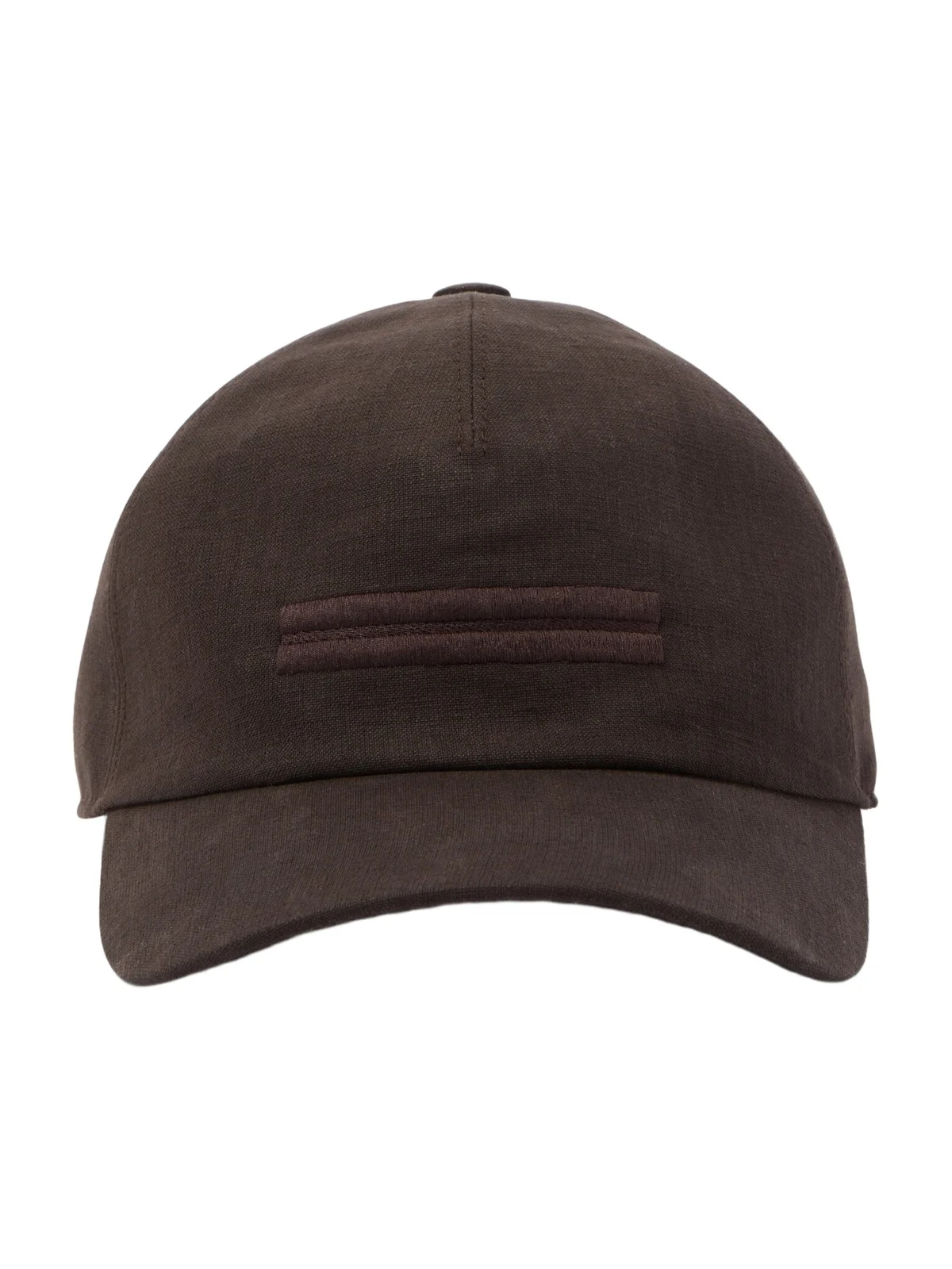 Embroidered linen baseball cap Embroidered linen baseball cap
