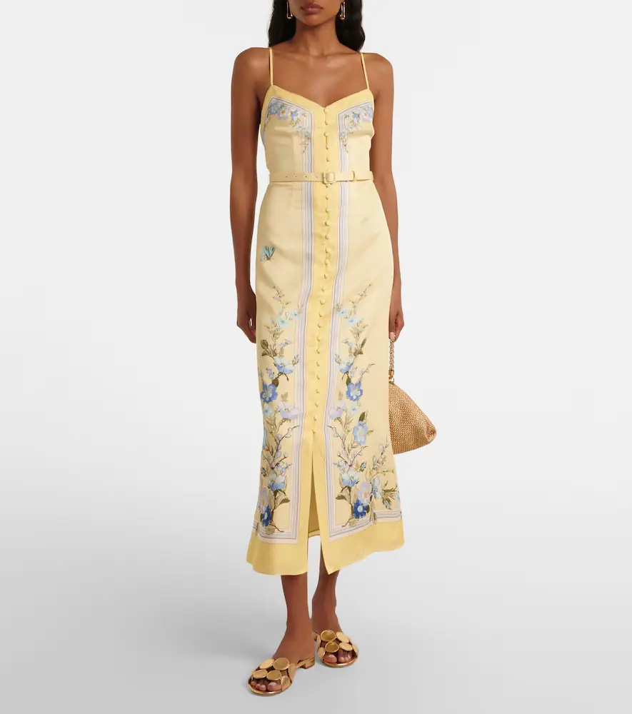 Self-Portrait Floral silk satin maxi dress | Thumbnail 5 Self-Portrait Floral silk satin maxi dress | Thumbnail 5