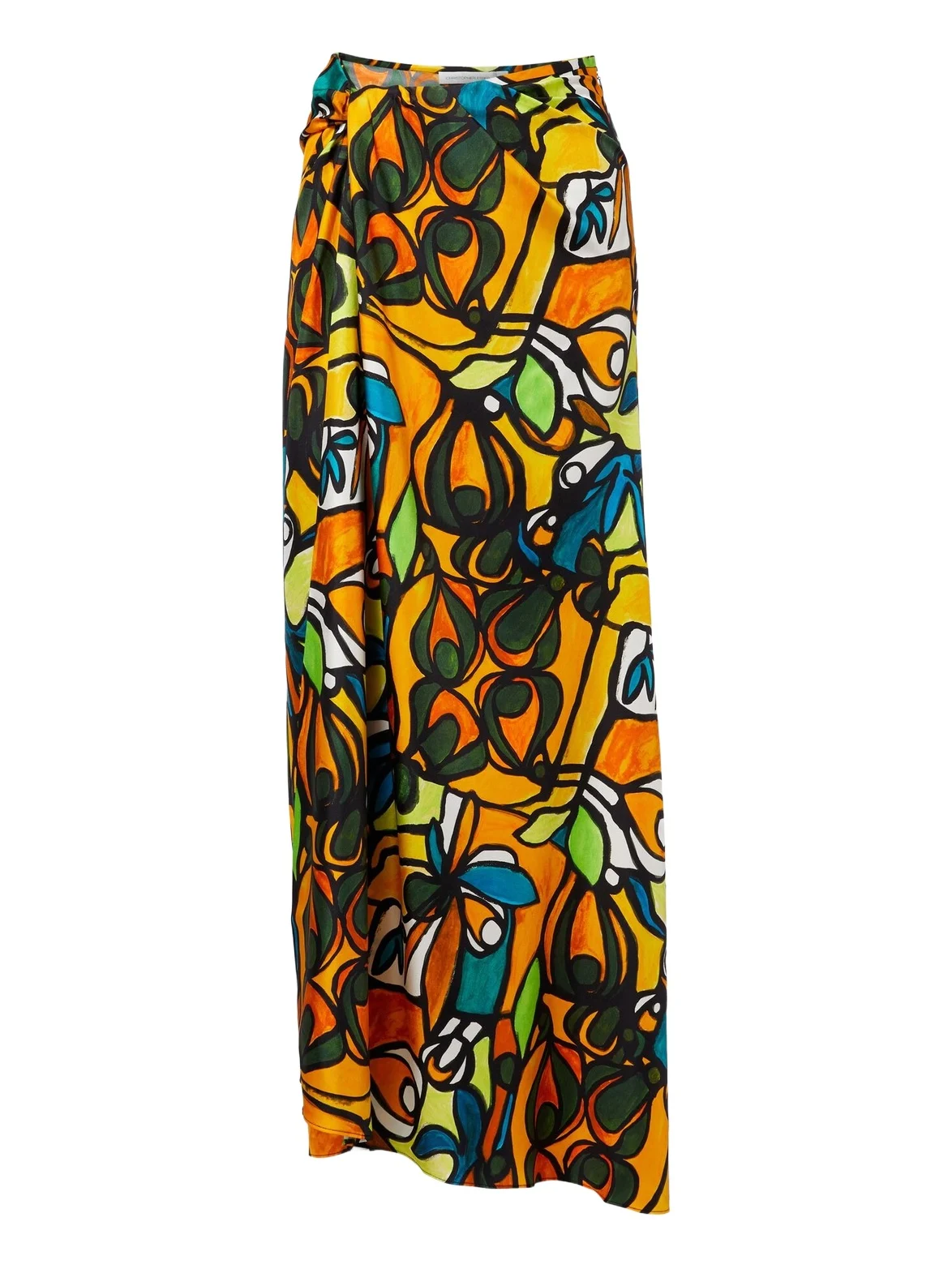 Printed draped silk maxi skirt Printed draped silk maxi skirt