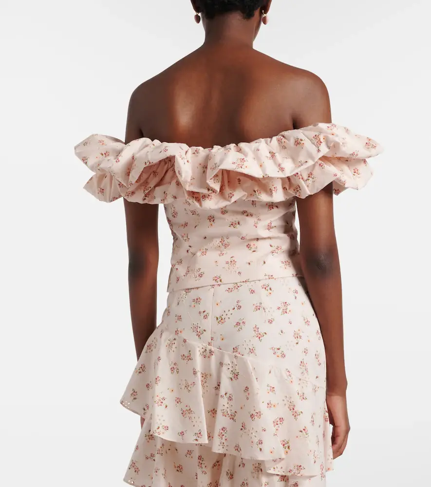 Markarian Dalia floral off-shoulder cotton top | Thumbnail 2