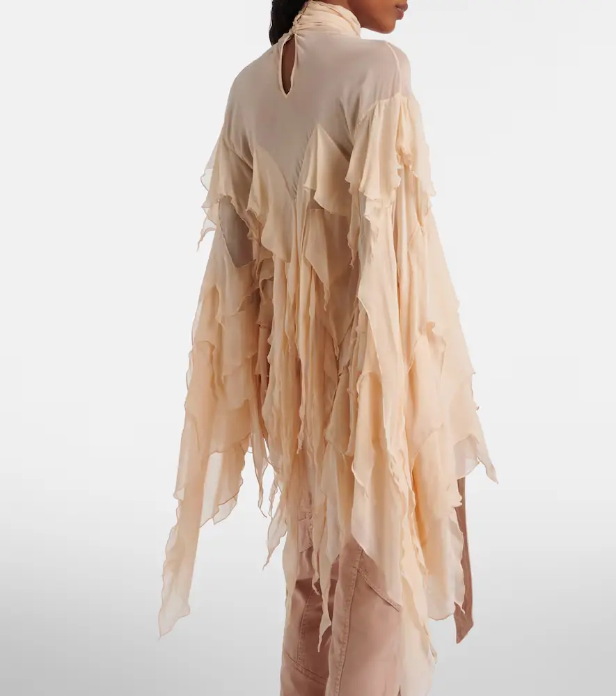 Blumarine Ruffled scarf-detail georgette blouse | Thumbnail 2 Blumarine Ruffled scarf-detail georgette blouse | Thumbnail 2