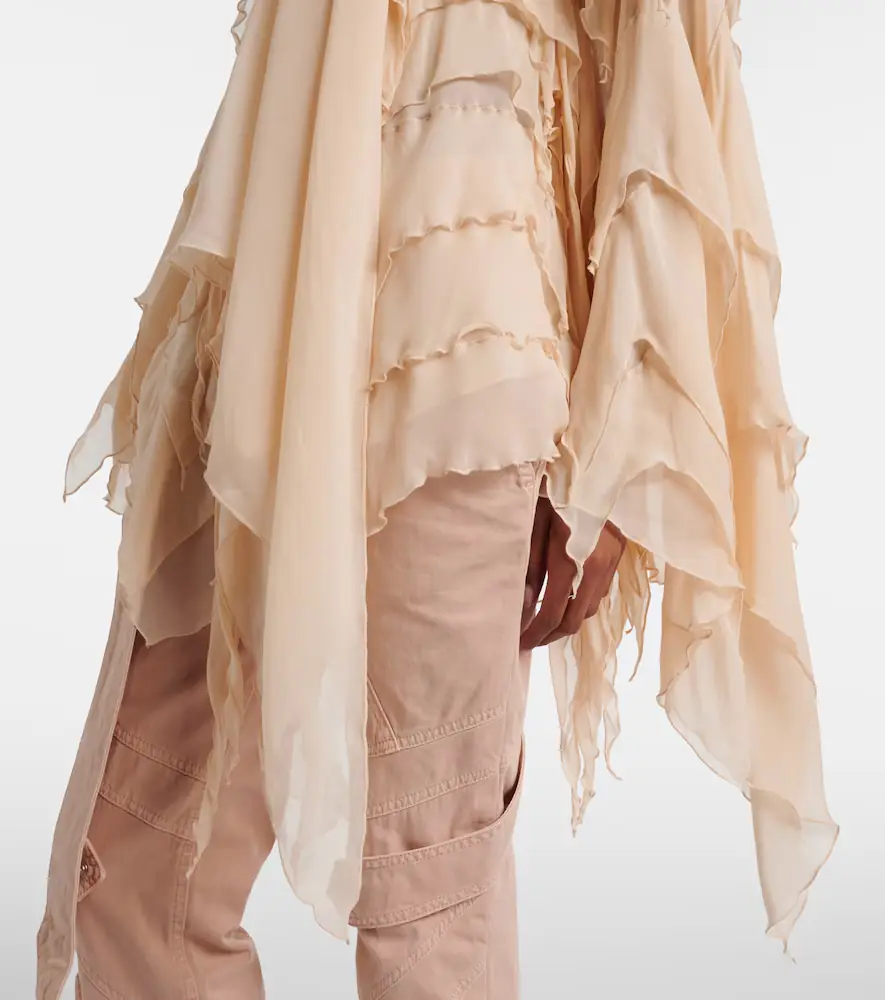Blumarine Ruffled scarf-detail georgette blouse | Thumbnail 4 Blumarine Ruffled scarf-detail georgette blouse | Thumbnail 4