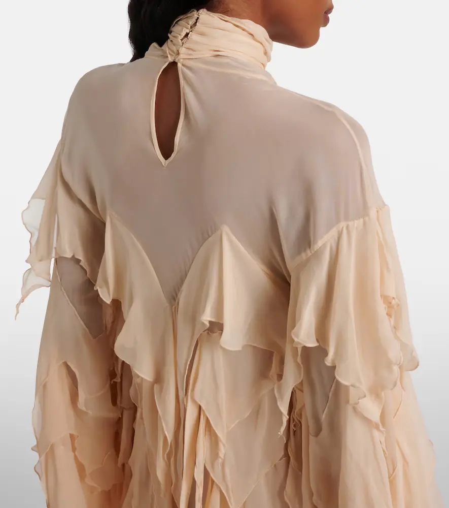 Blumarine Ruffled scarf-detail georgette blouse | Thumbnail 7 Blumarine Ruffled scarf-detail georgette blouse | Thumbnail 7