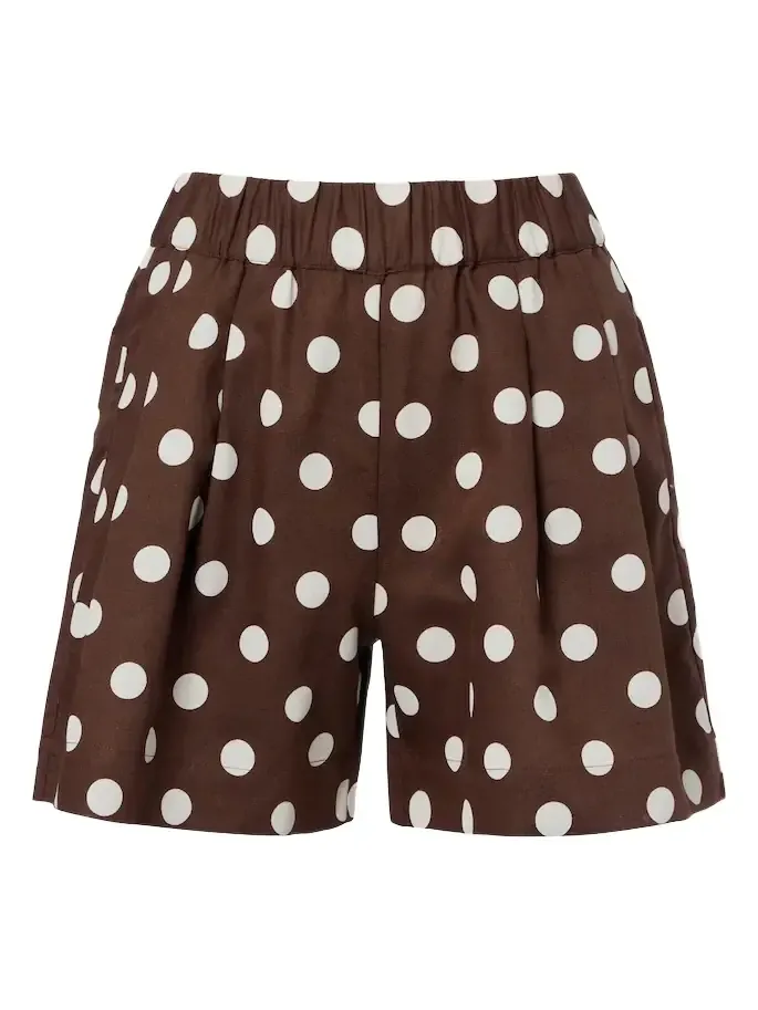Zurich polka-dot linen and cotton shorts Zurich polka-dot linen and cotton shorts