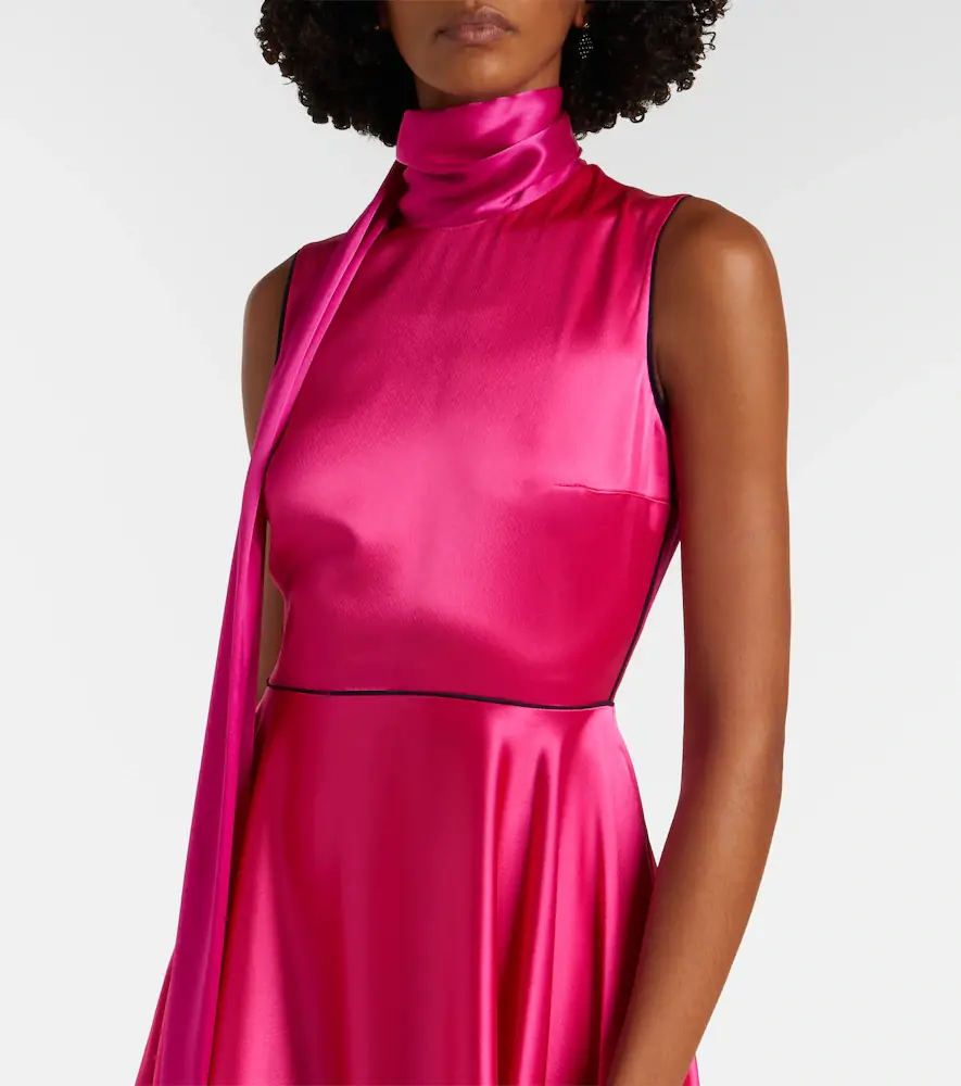 Roksanda Aela scarf-detail satin gown | Thumbnail 3 Roksanda Aela scarf-detail satin gown | Thumbnail 3