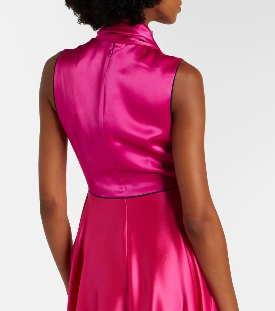 Roksanda Aela scarf-detail satin gown | Thumbnail 4 Roksanda Aela scarf-detail satin gown | Thumbnail 4