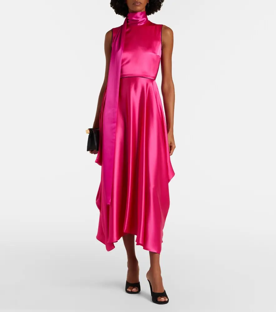 Roksanda Aela scarf-detail satin gown | Thumbnail 6 Roksanda Aela scarf-detail satin gown | Thumbnail 6