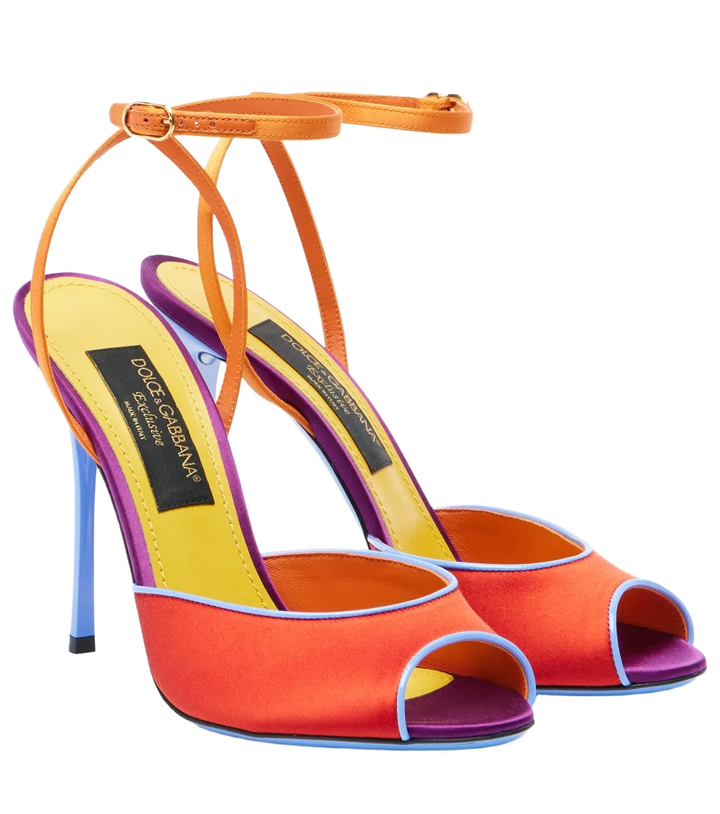 Dolce & Gabbana Keira satin slingback sandals