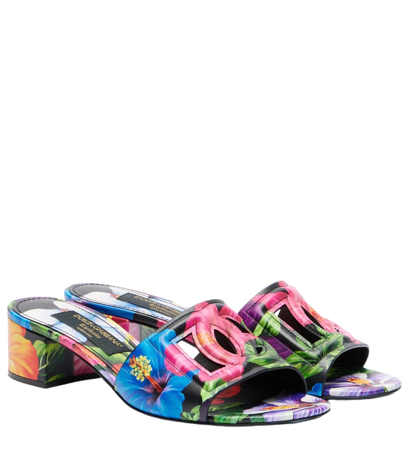 Karol DG floral mules Karol DG floral mules