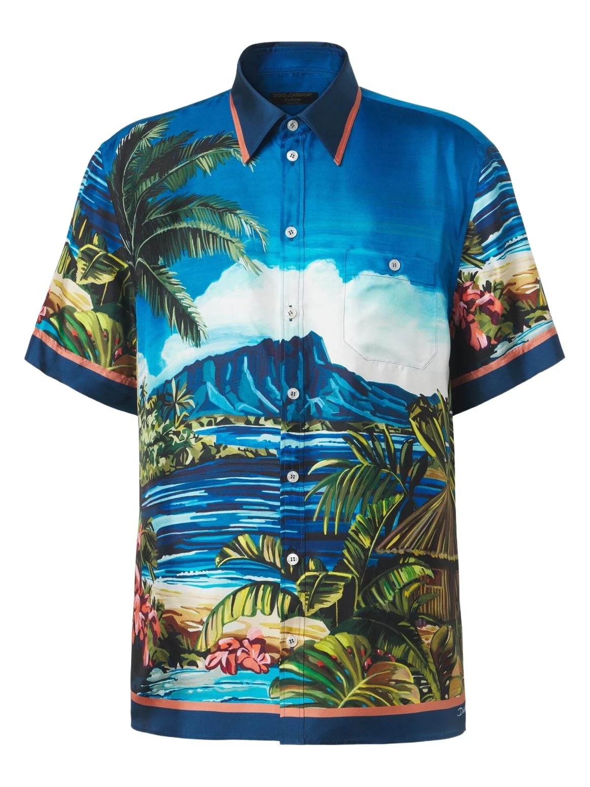 Dolce & Gabbana Printed silk twill shirt