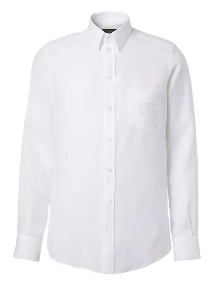Embroidered linen shirt