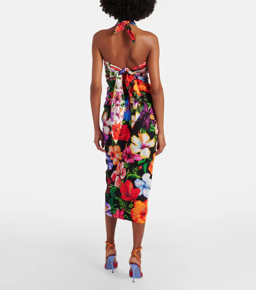Dolce & Gabbana Draped floral silk-blend midi skirt | Thumbnail 2 Dolce & Gabbana Draped floral silk-blend midi skirt | Thumbnail 2