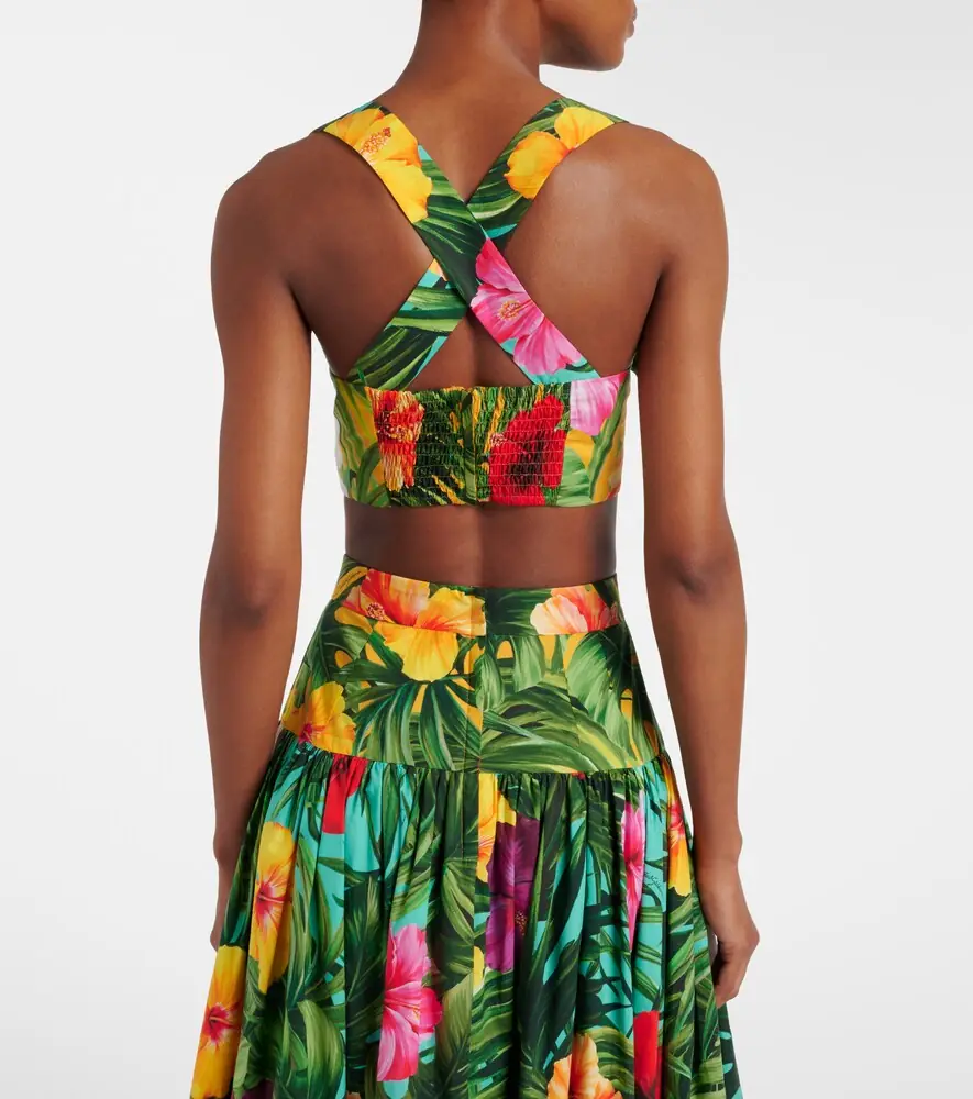 Dolce & Gabbana Floral cotton crop top | Thumbnail 4 Dolce & Gabbana Floral cotton crop top | Thumbnail 4