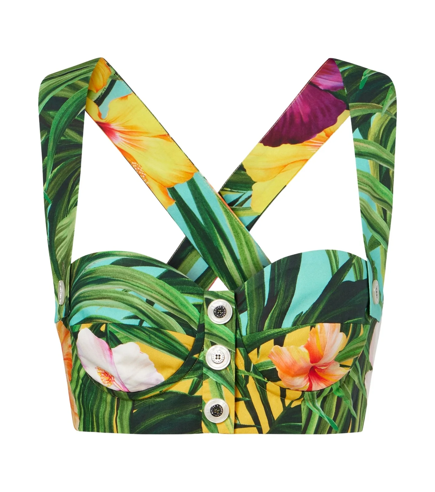 Floral cotton crop top