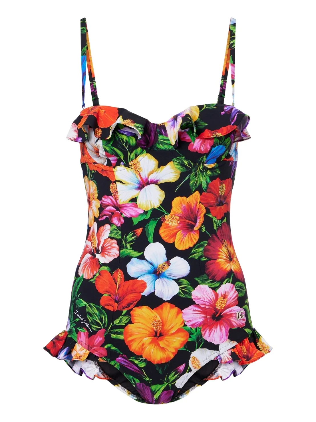Dolce & Gabbana Floral ruffled swimsuit