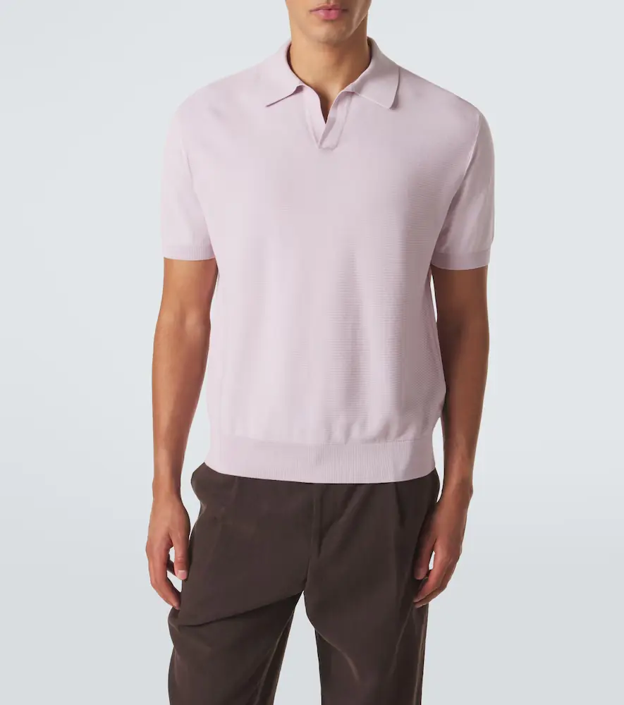 Canali Cotton and silk polo shirt | Thumbnail 2