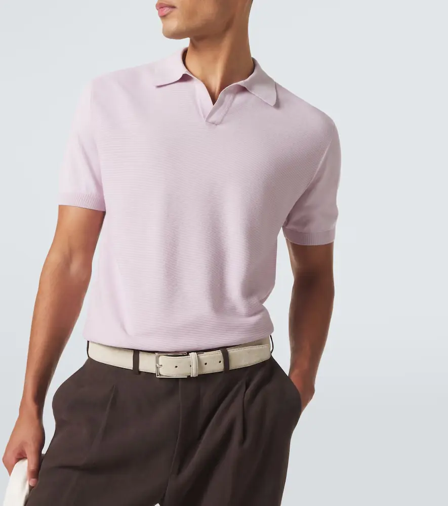 Canali Cotton and silk polo shirt | Thumbnail 7