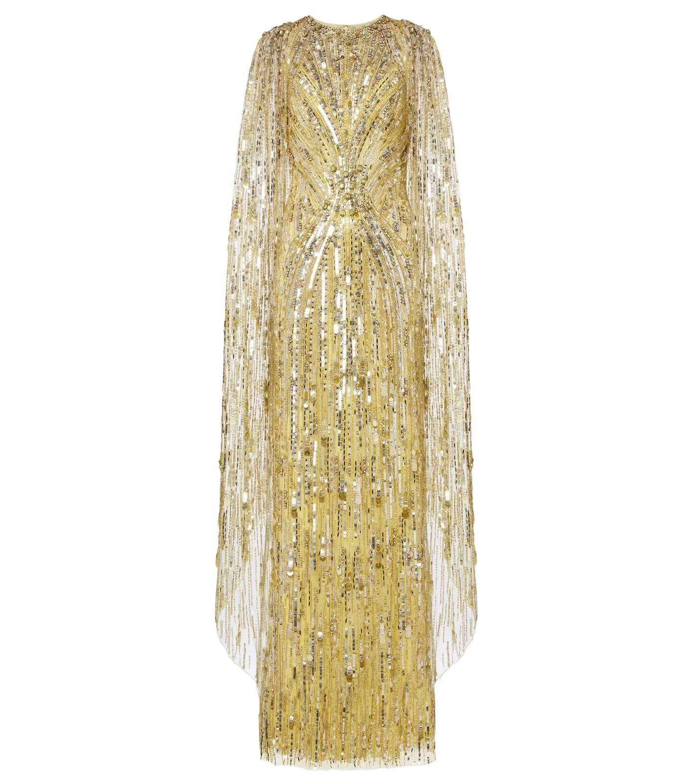Elio embellished caped gown Elio embellished caped gown