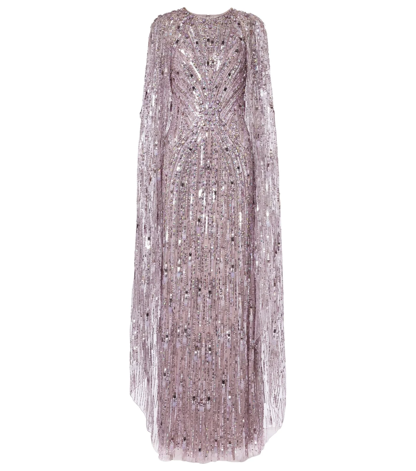 Elio embellished caped gown