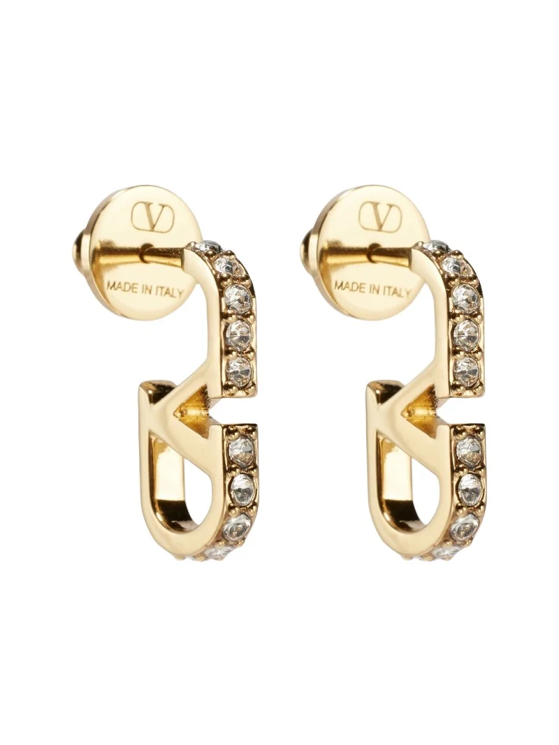 VLogo Swarovski-embellished earrings VLogo Swarovski-embellished earrings