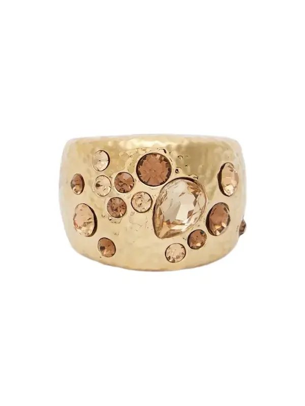 Scramble embellished gold-plated ring Scramble embellished gold-plated ring