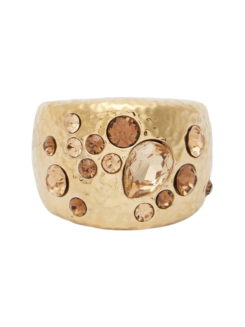 Oscar de la Renta Scramble embellished gold-plated ring