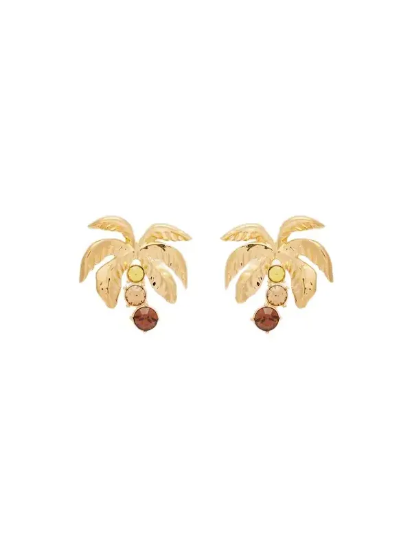Palm Tree embellished earrings