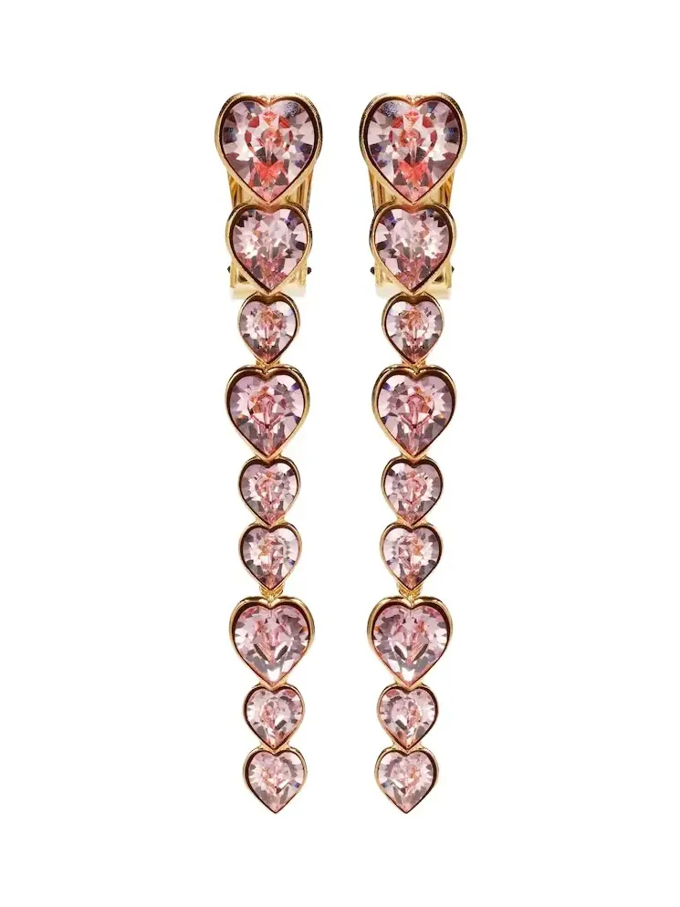 Crystal-embellished clip-on earrings Crystal-embellished clip-on earrings