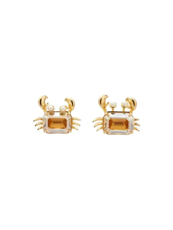 Crab embellished earrings Crab embellished earrings
