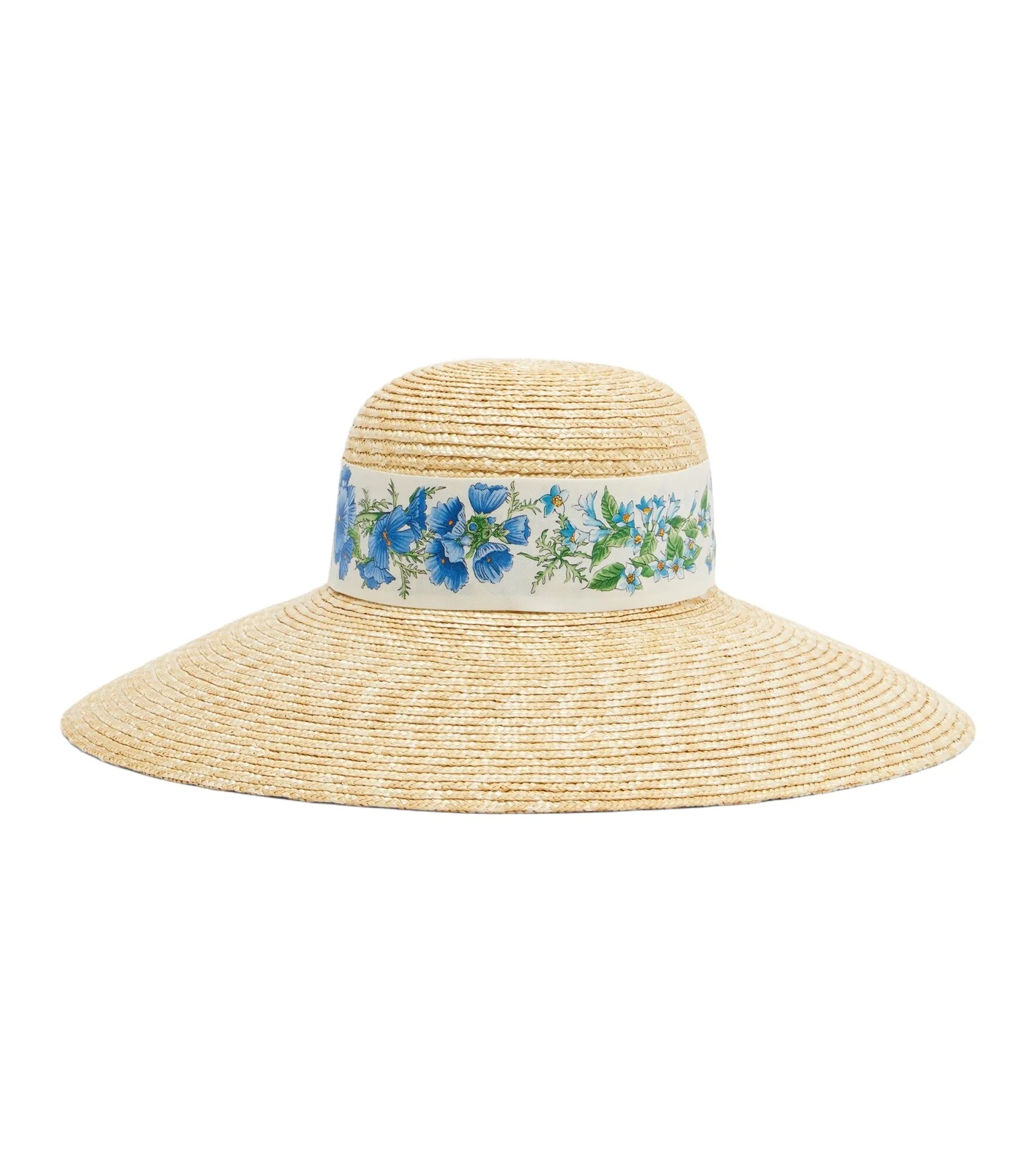 Scarf-detail raffia sun hat Scarf-detail raffia sun hat