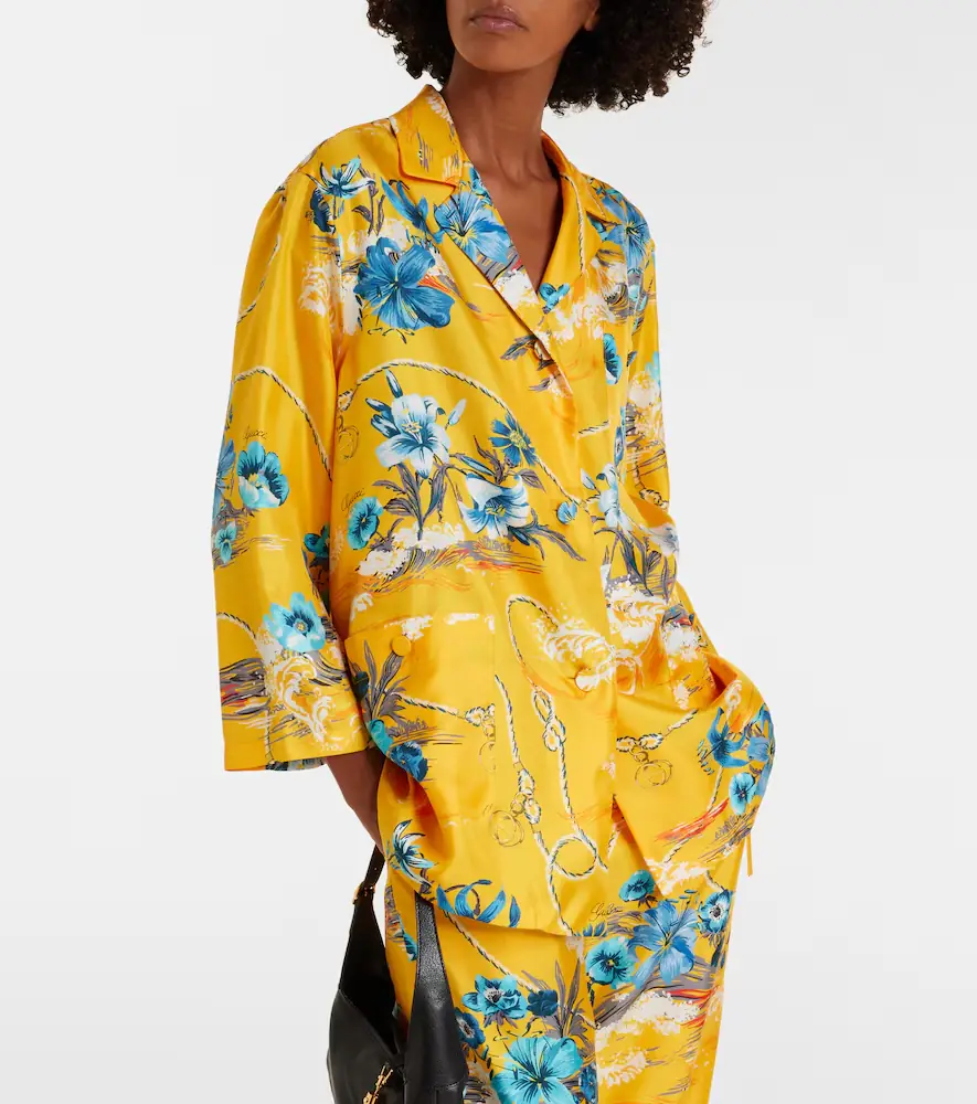 Gucci Floral silk twill shirt | Thumbnail 2 Gucci Floral silk twill shirt | Thumbnail 2
