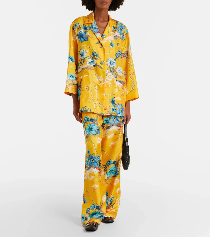 Gucci Floral silk twill shirt | Thumbnail 3 Gucci Floral silk twill shirt | Thumbnail 3
