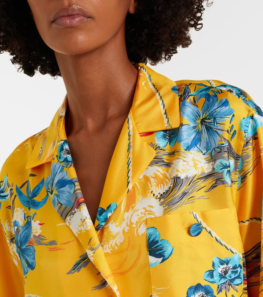Gucci Floral silk twill shirt | Thumbnail 4 Gucci Floral silk twill shirt | Thumbnail 4