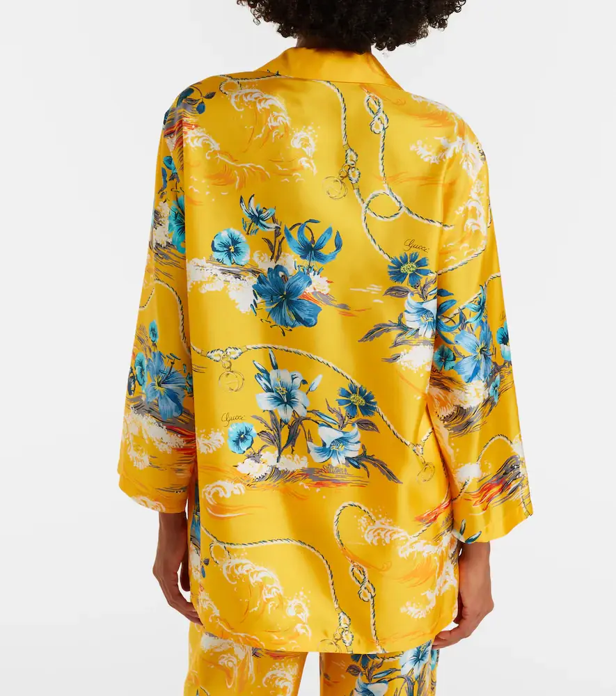 Gucci Floral silk twill shirt | Thumbnail 5 Gucci Floral silk twill shirt | Thumbnail 5
