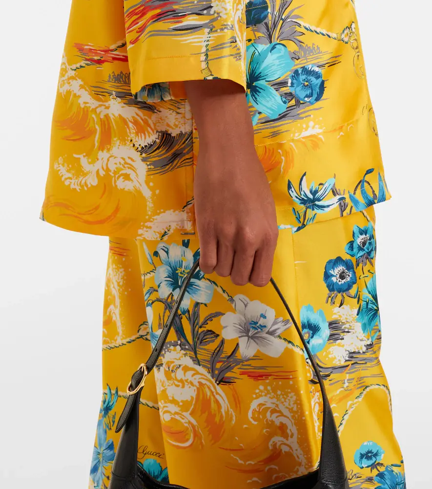 Gucci Floral silk twill shirt | Thumbnail 6 Gucci Floral silk twill shirt | Thumbnail 6