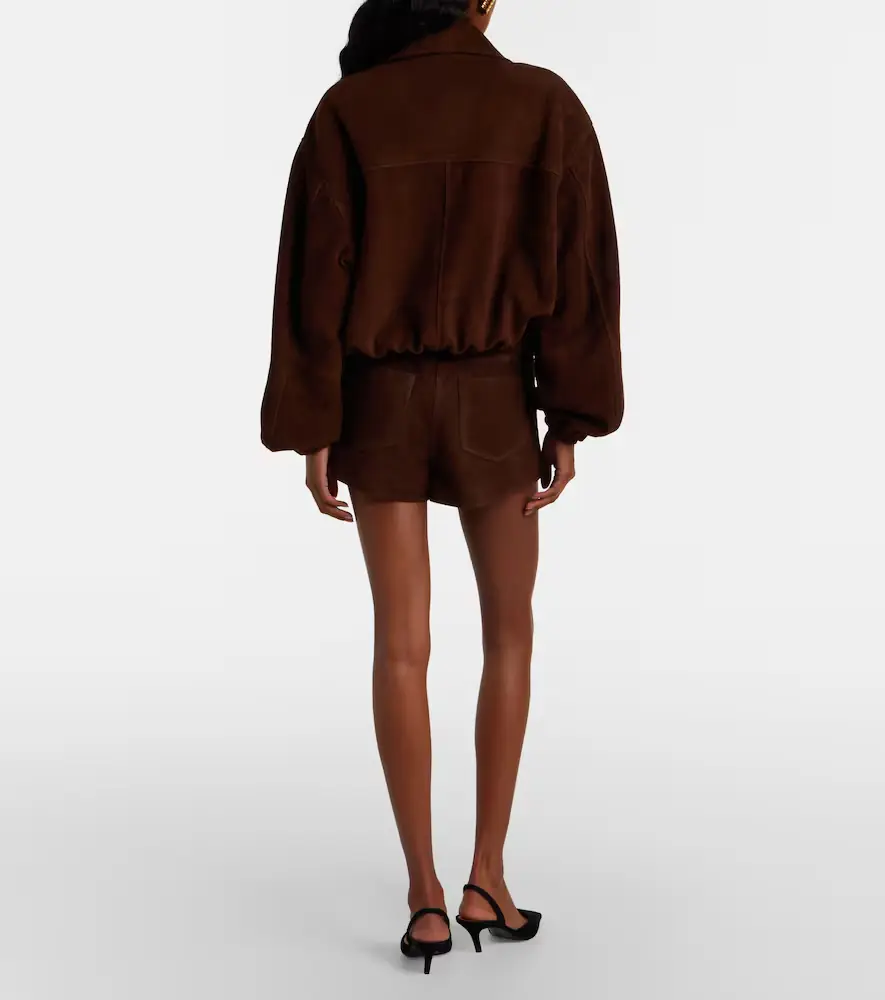 Nour Hammour Leontine suede shorts | Thumbnail 4 Nour Hammour Leontine suede shorts | Thumbnail 4
