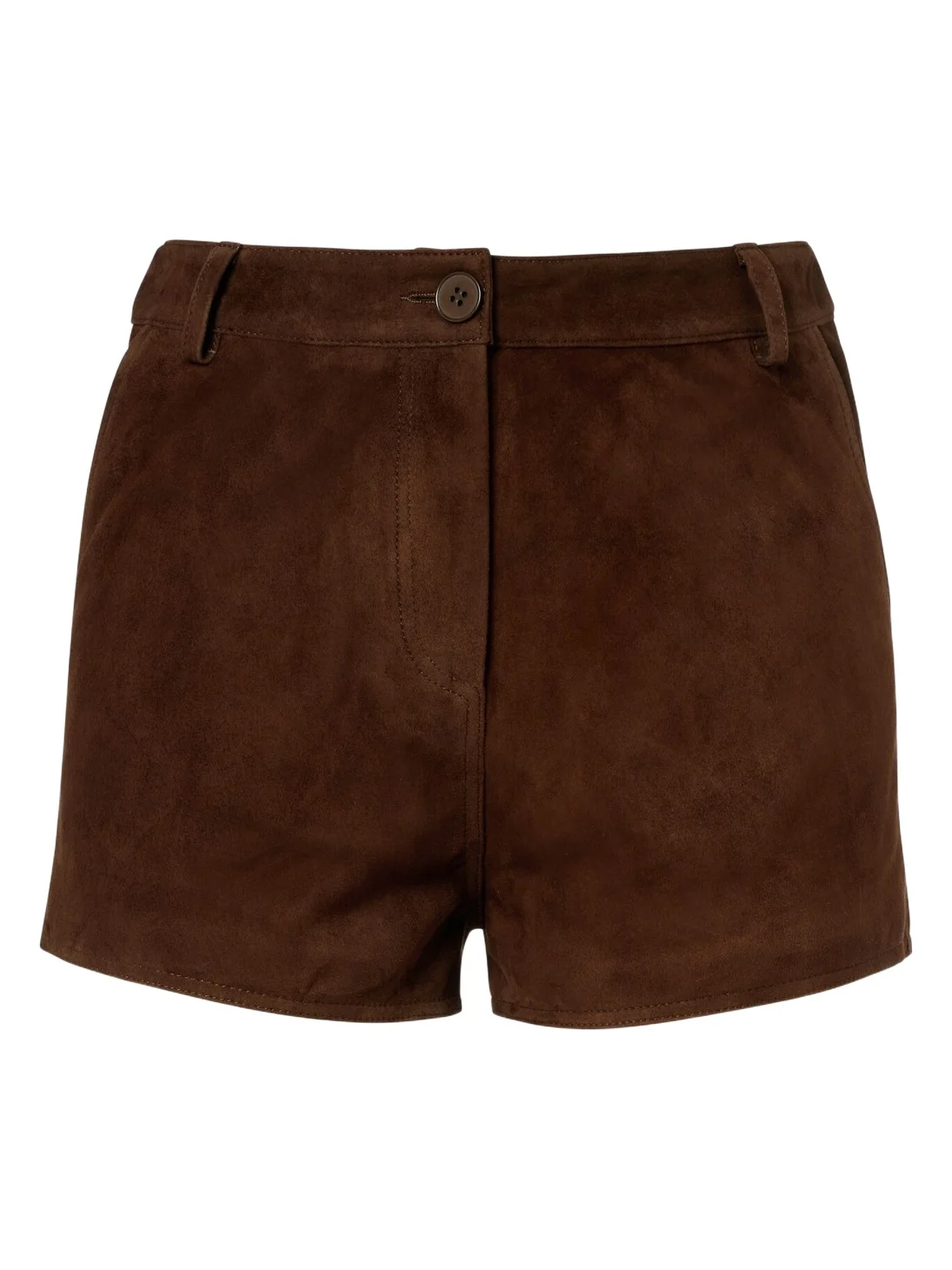 Nour Hammour Leontine suede shorts