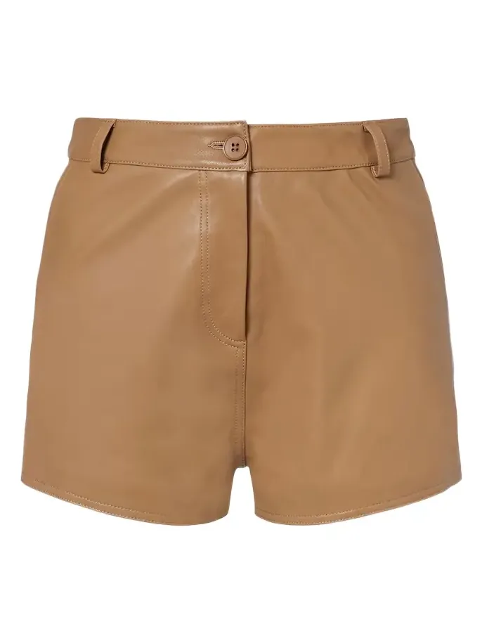 Leontine leather shorts