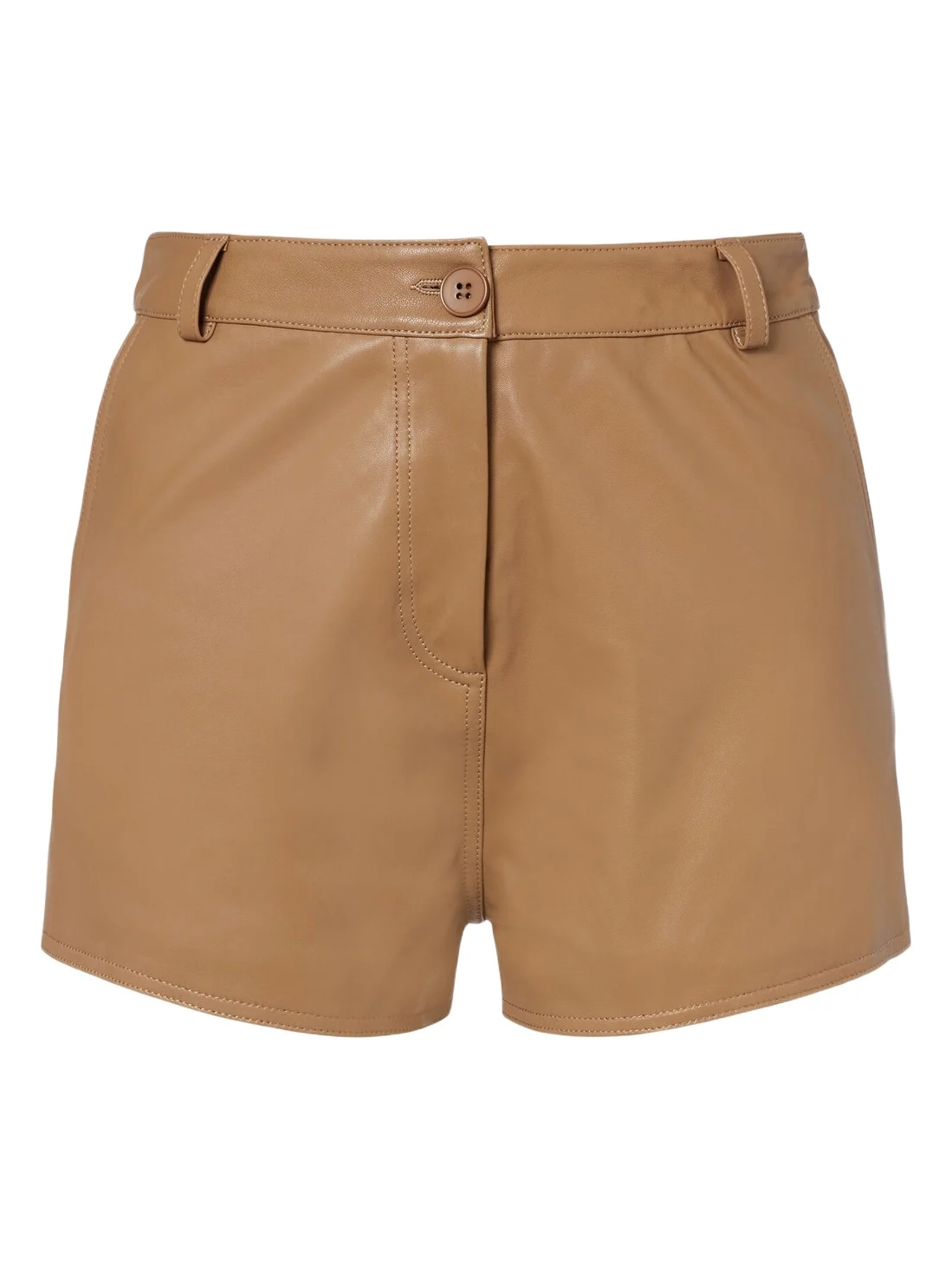 Nour Hammour Leontine leather shorts