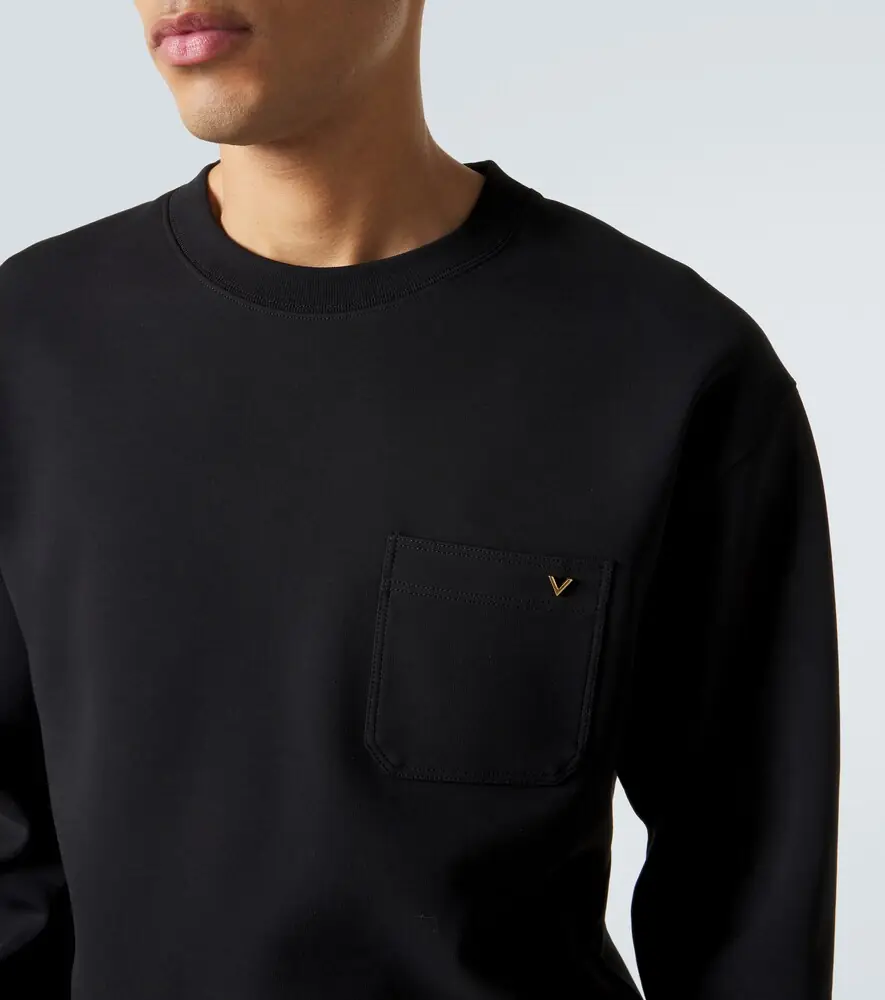 Valentino Garavani VGold cotton-blend jersey sweatshirt | Thumbnail 4
