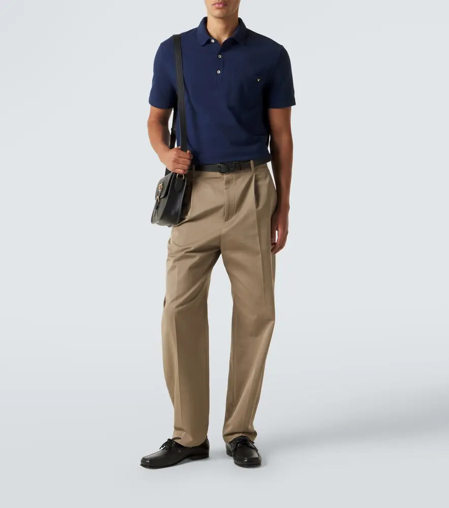 Valentino Garavani VGold cotton piqué polo shirt | Thumbnail 4 Valentino Garavani VGold cotton piqué polo shirt | Thumbnail 4